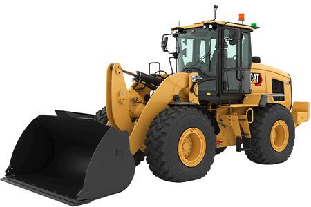CAT 938 Agrar hjullæsser på hvid baggrund