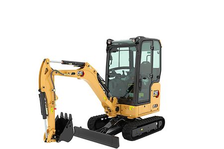 CAT 301.8 på hvid baggrund